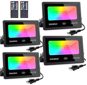 ustellar color changing landscape flood lights