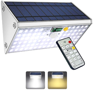 SLARR Solar Powered Outdoor Security Floodlight with remote