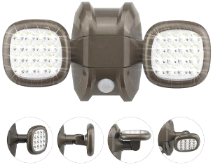 HONWELL Outdoor Battery PoweredSecurity Floodlight with Motion Sensor