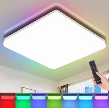Oeegoo Flush Mount Square shape ceiling light with remote