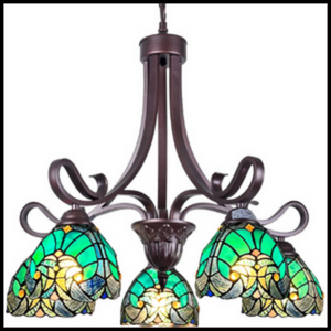 Cotoss tiffany style stained glass chandelier