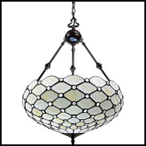 Amora tiffany style hanging pendent chandelier