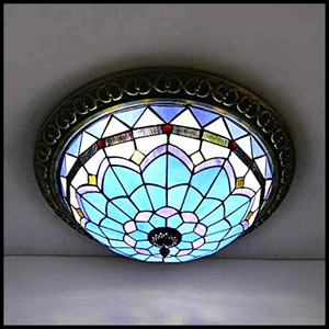 LITFAD tiffany style flush mount ceiling light